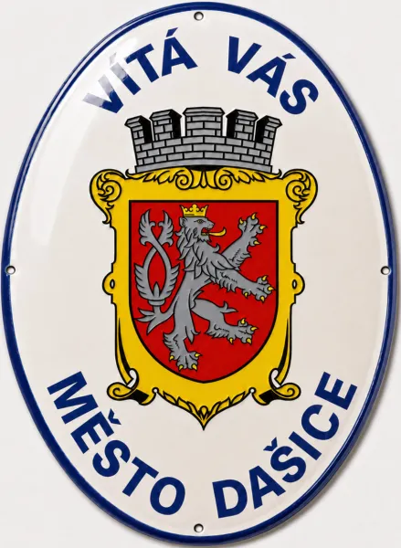 Smaltovaná vítající nebo loučící cedule -vitej 12